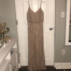 Adrianna Papell Embellished Blouson Gown
